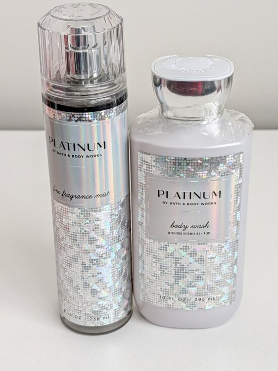 Bath & Body Works Other - Bath & Body Works PLATINUM Fine Fragrance Mist 8 oz & Body Wash 10 oz New